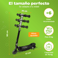 thumbnail image 3 of Scooter Eléctrico Infantil YEI Negro 120W Plegable 12 km/h con Freno de Mano, 3 of 6