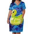 thumbnail image 3 of Vestido de noche holgado de goma con bolsillo para mujer traje de fiesta de verano, 3 of 7