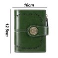 thumbnail image 2 of Monedero de cuero para mujer Monedero pequeño compacto con bloqueo RFID para tarjetas de crédito con bolsillo con cremallera MFZFUKR BST3005534-3, 2 of 5
