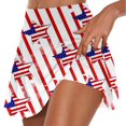 thumbnail image 1 of Jacenvly - Falda corta plisada de tenis para mujer, pantalones cortos elásticos de dos piezas, para yoga, ligeros, de verano, color azul, 1 of 2