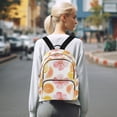 thumbnail image 7 of FORMRS Mini Backpack Purse for Women Travel Daypack Casual Shoulder Bag, Floral Orange, 7 of 7