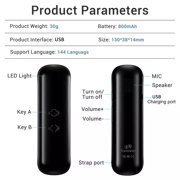GUYUTING 144+ Language Smart Translator Device Bluetooth 4.2 Rechargeable Portable Voice/Text/Photo Translation for Travel Learning 99%