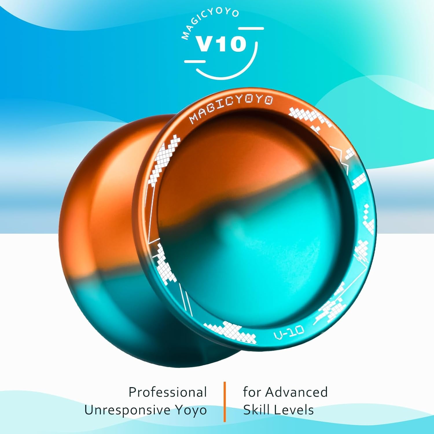 Magicyoyo Unresponsive Yoyo V10 Purple Green Gradient Metal Yo-Yo