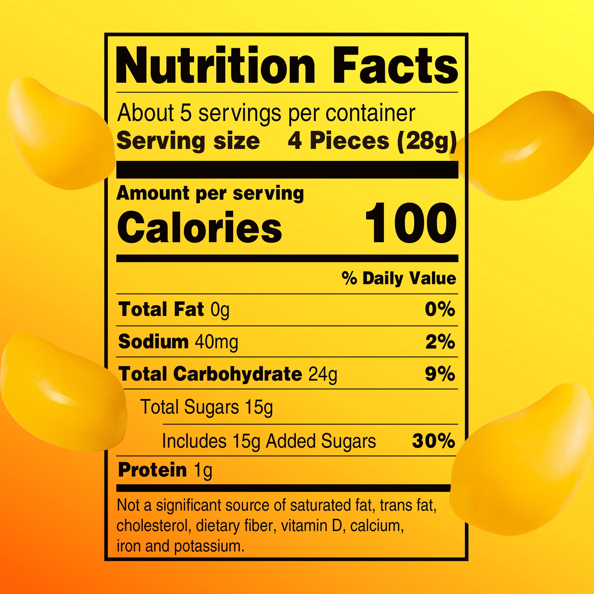 AMOS Peelerz Mango, Peelable Gummy Candy, Real Fruit Flavor, 1 Count, 5 oz Bag