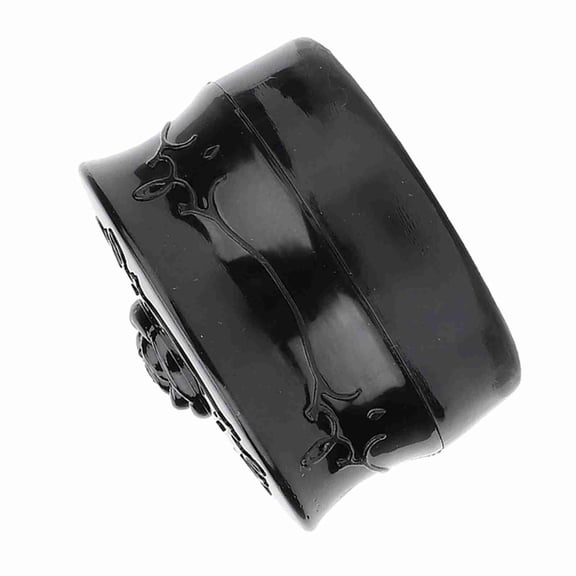 M Buder Vintage Rose Empty Makeup Loose Powder Dispenser Box Cosmetic Case with Powder Puff Black (2.2 inches / 5.5 cm)