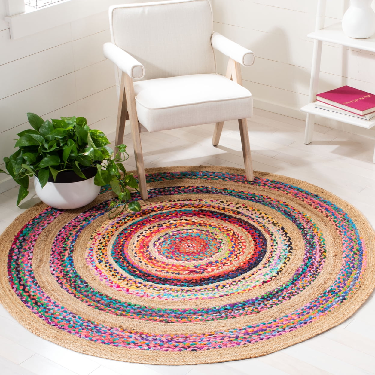 SAFAVIEH Natural Fiber NFB301U Pink / Natural Rug