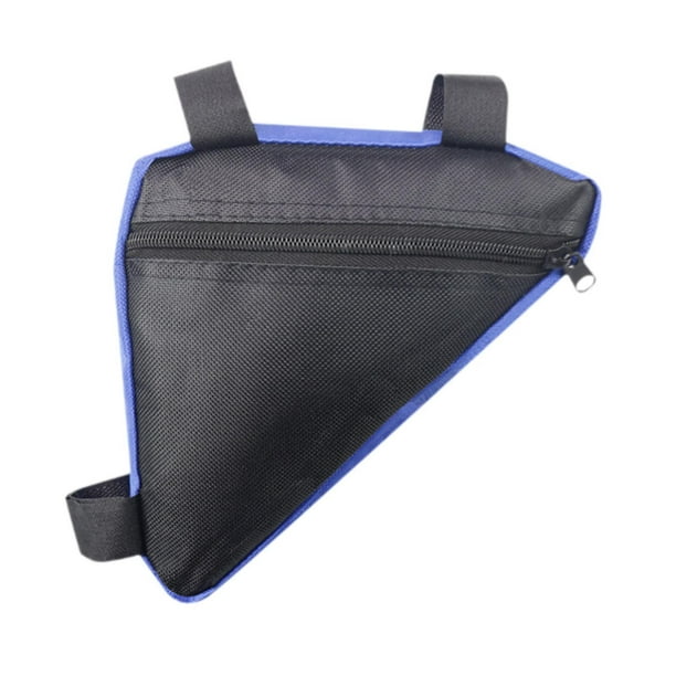 Bolsa de almacenamiento para cuadro de bicicleta, bolsa para tubo delantero de bicicleta de montaña Negro Azul