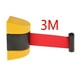 thumbnail image 2 of Cinturón deportivo amarillo y negro Perfecl Cinta retráctil Barrera Soporte de pared de plástico 3 metros, 2 of 8