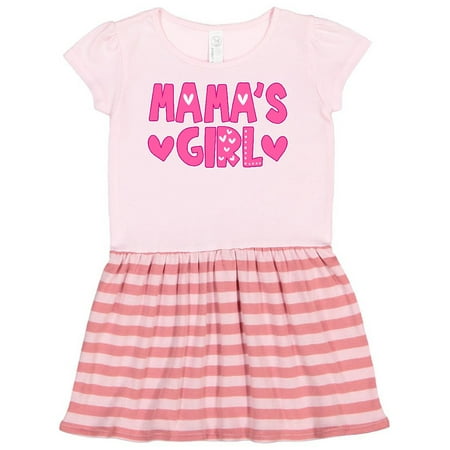 

Inktastic Mama s Girl Pink with Hearts Gift Toddler Girl Dress