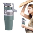 thumbnail image 1 of Con Aislamiento Térmico Al Botella Deportiva 30oz Asa para Mujeres Y Hombres, 1 of 9