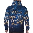 thumbnail image 7 of Pofeuu Beautiful New Year 2024 Print Mens Casual Hooded Collar Drawstring Hoodies Pullover Sweatshirts Casual Long Sleeve Shirts-4X-Large, 7 of 7