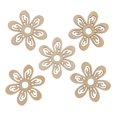 thumbnail image 3 of 20 Pieces 35mm Natural Wood Shape Flower Embellishment Pieces for DIY Gift Tags Ornament, 3 of 8