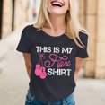thumbnail image 2 of Womens T shirts Crew Neck Short Sleeve Letter Graphic Print Basic Tee Tshirt, 2 of 4