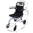 thumbnail image 2 of Aqmeifen Portable Folding Transport Wheelchair Weight 19Lbs Support 200Lbs, 2 of 9