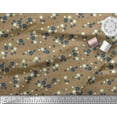 thumbnail image 3 of Soimoi Brown Cotton Poplin Fabric Artistic Floral Print Fabric by the Yard 56 Inch Wide, 3 of 3