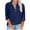 Navy, variant on Drses Women Long Sleeve Linen Shirt Business Button Up Shirt Casual V Neck Shirts Flowy Tops Slim Fitting Shirt