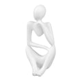 thumbnail image 2 of Resin Thinker Statue Abstract Thinker Figure Thinker Style Decoration for Living Room Office Book Shelf White Left, 2 of 12