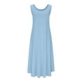 thumbnail image 3 of SHTXOZHI Summer Dresses for Women Sleeveless A-Line Side Slit Beach Casual Long Sundresses, 3 of 7