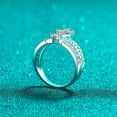 thumbnail image 4 of 1.3 Carat D Color VVS1 Moissanite Ring for Women, S925 Sterling Silver Wedding Rings, Princess Crown Rings for Engagement Birthday Gift with Certificate, 4 of 8