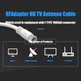thumbnail image 4 of Rfadapter Cable Coaxial Corto Paquete De 2 Cables Coaxiales De 1 Pie Cable Rg6 Con Conectores De Ángulo Recto Blanco Cables Coaxiales Digitales Con Escudo De 75 Ohmios Con Conectores F-Macho Ideal Par, 4 of 5