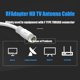 thumbnail image 4 of Rfadapter Cable Coaxial Corto Paquete De 2 Cables Coaxiales De 1 Pie Cable Rg6 Con Conectores De Ángulo Recto Blanco Cables Coaxiales Digitales Con Escudo De 75 Ohmios Con Conectores F-Macho Ideal Par, 4 of 5