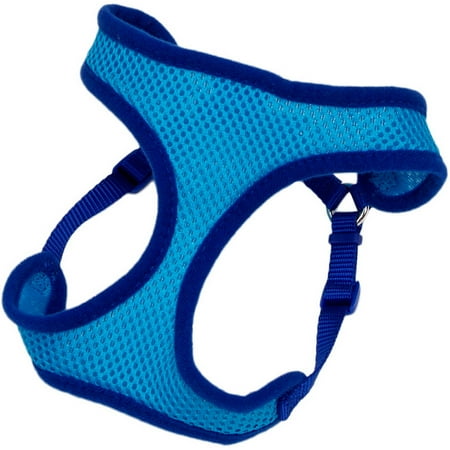 Comfort Soft Wrap Adjustable Dog Harness Small-Blue, Girth Size 19