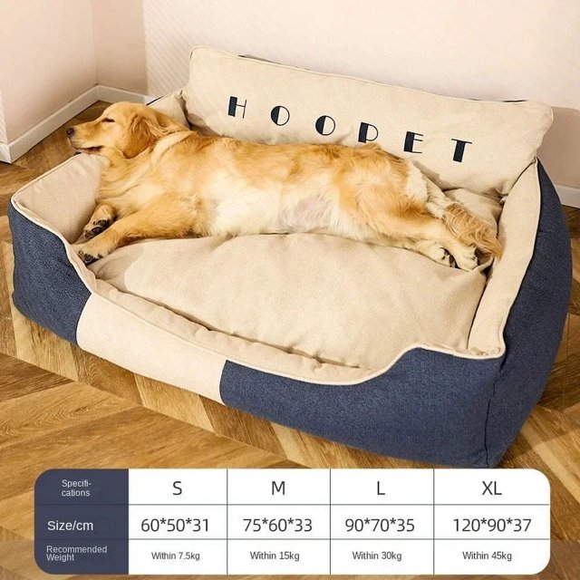 Kennel Four Seasons Universal Removable and Washable Medium Large Dog Mat Winter Golden Retriever Corgi Mattress Pet Supplies ShopWise Round