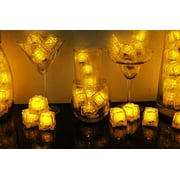 Litecubes Brand 3 Mode Yellow Light up LED Ice Cubes (144)