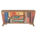 thumbnail image 4 of Marina del Rey Cone Shaped Buffet Made From Recycled Teak Wood Boats - 72W x 20D in., 4 of 5