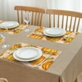 thumbnail image 3 of Sets de Table Citrouille Orange pour Cuisine 4 Pcs Récolte de l'Action de Grâce Automne Durables en Lin 12 X 18 Pouces Modes de Vacances pour Table à Manger, 3 of 5