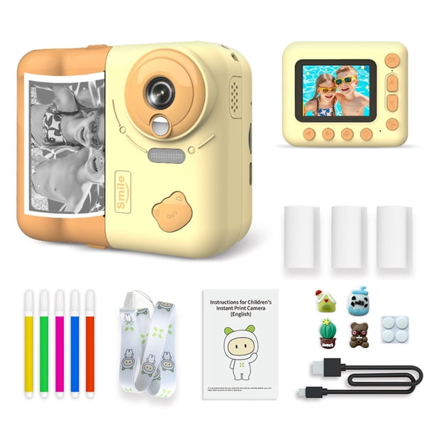 Precios de Oferta, Cámara digital para niños, Polaroids de alta definición para estudiantes, fotografías imprimibles, fotografías grabadas, bolígrafo de color de 5 ml Akmoler