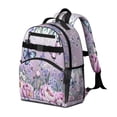thumbnail image 2 of Purple Butterfly Flower Butterfly Pattern Backpack for School,Cute School Bag,Schoolbag with Adjustable Shoulder Straps & Padded Back,15.25"x11.5"x5.25", 2 of 5