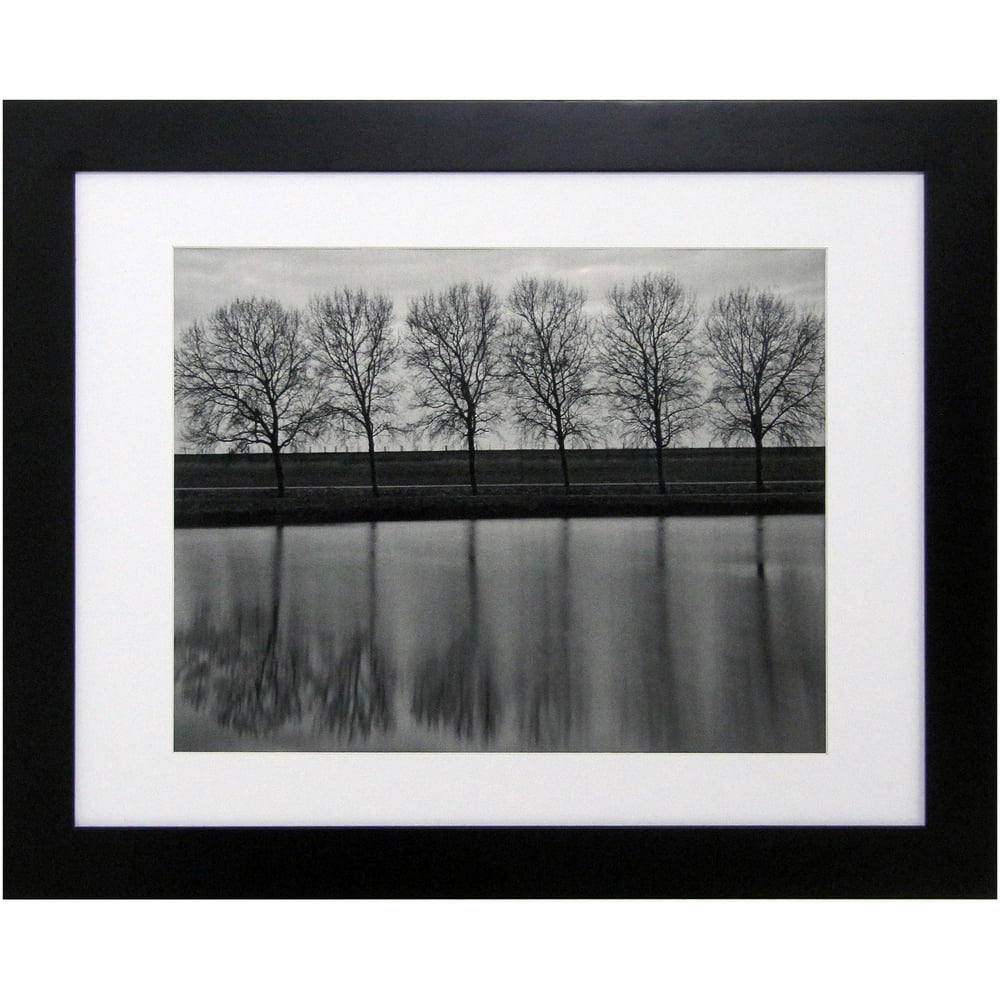Better Homes and Gardens Black Picture Frame, 16" x 20", Matted to 11
