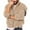 Khaki, variant on Dezsed Mens Fuzzy Sherpa Jacket Cardigan Pullover Sweater Stand Collar Elastic Solid Color Half Sweater for Men Stand-up Collar Sweater Khaki XXXL