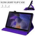 thumbnail image 2 of 2021 Galaxy Tab A8 10.5-Inch Case (SM-X200 /SM-X205) - Protective Leather/Silicone Composite Cover with [Adjustable Stand /Card Holder], Lightweight Flip Classic Flower Samsung Case (Purple), 2 of 5
