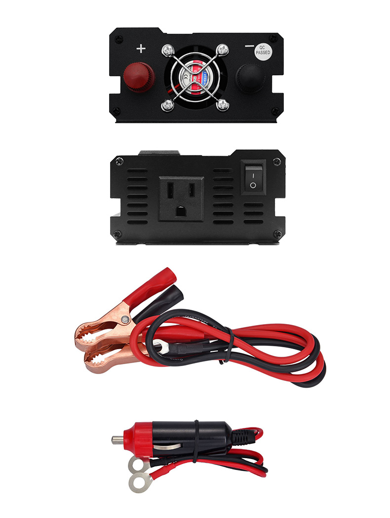JahyElec 2000W Pure Sine Wave Power Inverter Universal DC 12V/24V to AC 110V 2-in-1 with LED Display 1Type-C 3 USB Ports