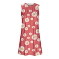 thumbnail image 3 of WILLBEST Vestidos Floreados Para Mujer Vestido De Verano Informal Con Estampado Para Playa, Elegante, Flotante, De Longitud Media, Con Cuello Redondo Y Sin Mangas, 3 of 3