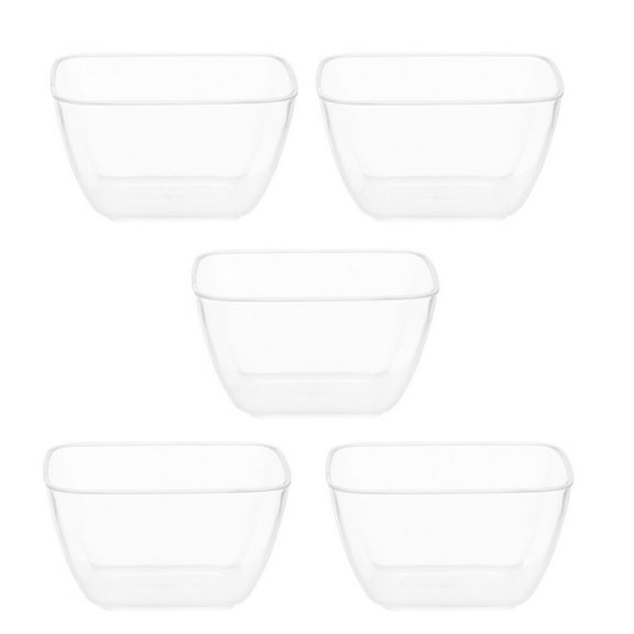 5 Pack 2.5 OZ Clear Plastic Bowls, Disposable Ice Cream Bowls Party Serving Bowls for Salad, Fruit, Dessert, Snack