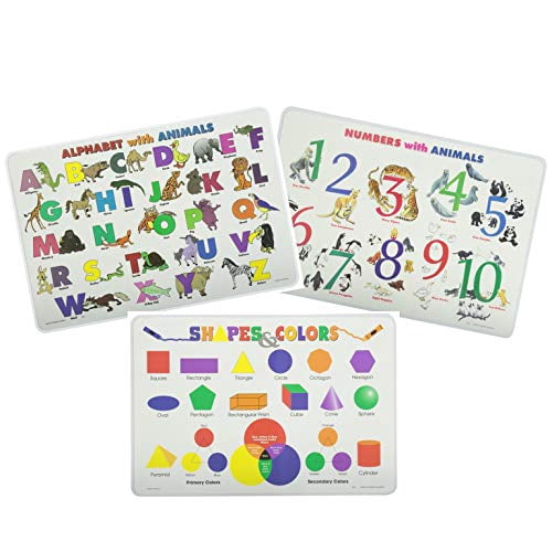 Educational Placemats For Kids Painless Learning Educational Placemats ...