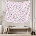 thumbnail image 5 of Pink Spring Floral Tapestry for Bedroom Wall Hanging Tapestry, Summer Botanical Elegant Ceiling Backdrop Tapestries Poster Blanket Wall Decor for Teens Room Living Room Dorm 59" x 90", 5 of 8