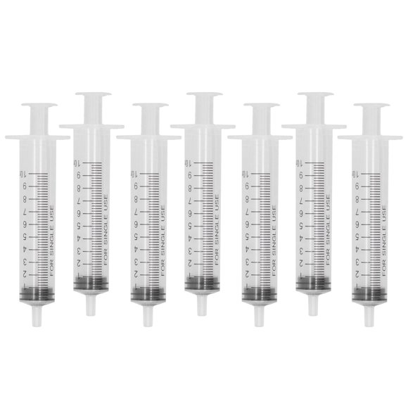Jeringa dosificadora de perfume cuantitativa de 10 ml con tapa, herramienta de llenado de líquido, 7 unidades