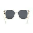 thumbnail image 4 of Womens Ornate Metal Side Jewel Butterfly Diva Sunglasses White Black, 4 of 4
