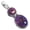 Copper Purple Turquoise, variant on 925 Sterling Silver Women Jewelry Peridot Quartz Pendant