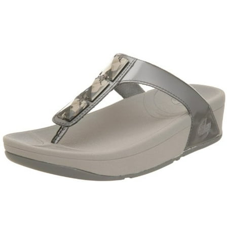 FitFlop Women's Pietra Sandal,Pewter,11 M US (Fitflops Pietra Best Price)