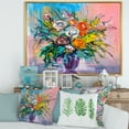 thumbnail image 2 of Designart 'Bouquet Of Vibrant Colored Flowers' Traditional Framed Canvas Wall Art Print, 2 of 5