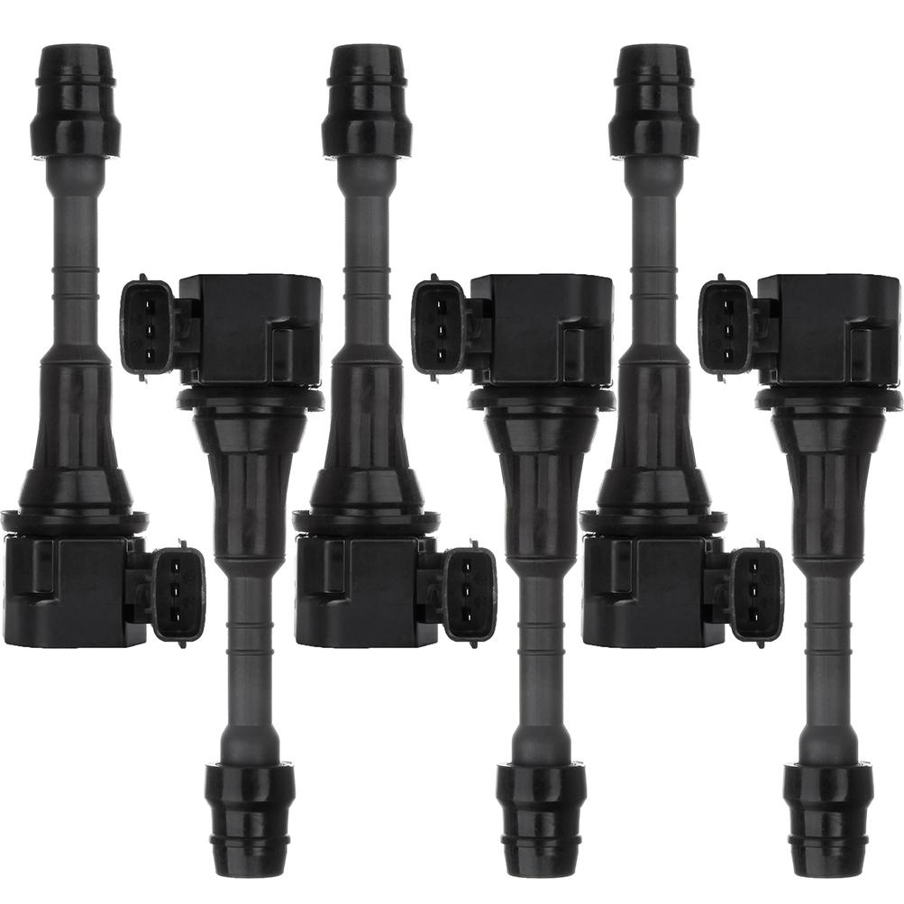 ECCPP 6 PCS Ignition Coil Pack Compatible for Infiniti G35 FX35 G35X M35 M35X for Nissan 350Z 2003-2008 Replaces OE# 22433AL615 UF401 C1439 5C1430