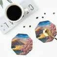 thumbnail image 5 of Balery 4 Pcs Cherry Blossomsleather Coasters Set, Drink Table Cup Coasters For Living Room Kitchen Coffee Decor, 5 of 9