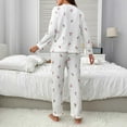 thumbnail image 5 of FAHXNVB Women's Flannel Pajamas Set Fuzzy Long Sleeve Pullover Tops and Long Pants Winter Warm Sofit Comfy Loungewear Sleepwear, 5 of 6
