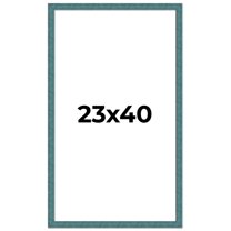 23x40 Frame Blue Rustic Barnwood Solid Wood Picture Frame Width 1.25 Inches | Interior Depth 0.5