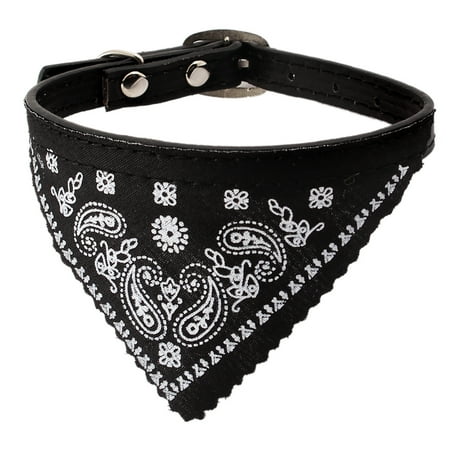 Unique Bargains Black Single Prong Buckle Dog Bandana Collar Neckerchief Neck Scarf